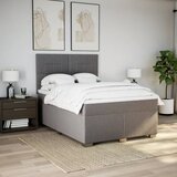  Krevet s oprugama i madracem smeđesivi 140x200 cm tkanina | shoptok.hr