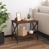 vidaXL Stranska mizica rjav hrast 55x38x45 cm inženirski les Cene