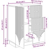  Kreveta s ladicama Bijela 66 x 34,5 x 87 cm Konstruirano drvo | shoptok.hr