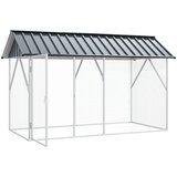vidaXL Ptičnik Antracit 227 x 112 x 141 cm Cinkana jeklena - - Antracit - 28.65 - 227 x 112 x 141 cm - 2025-vidaXL-TOPSELLER | Shoptok.si
