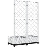  Vrtna sadilica s rešetkom bijela 80 x 40 x 121,5 cm PP | Eponuda.com