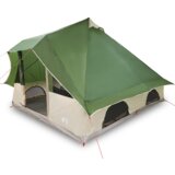 vidaXL Družinski Šotor Tipi Zelen 8-Osebn Vodoodporen | Shoptok.si