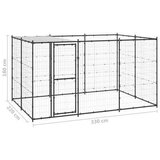  Zunanji pasji boks jeklo s streho 7,26 m², (20798992) | Shoptok.si