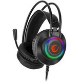 Rampage Slušalke - RM-K27 X-JAMMER (mikrofon, 3,5 mm jack, kontrola glasnosti, velika blazina, črna, RGB LED) | Shoptok.si