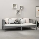  Dnevni ležaj s madracem 90 x 200 cm sivi od masivne borovine | Eponuda.com