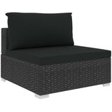  11-dijelna vrtna garnitura od poliratana s jastucima crna | shoptok.hr