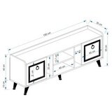 Hanah home tv polica ruby walnut
