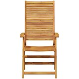  Vrtni set za objed 5 kom. Smeđa Čvrsto drvo akacije 110 x 110 x 75 cm | Shoptok.si