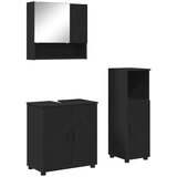  Set namještaja za kupaonicu Zidne 3 pcs Crna 61 x 35 x 64 cm | shoptok.hr