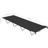  Kreveti za kampiranje 2 kom 180x60x19 cm tkanina i čelik crni | shoptok.hr