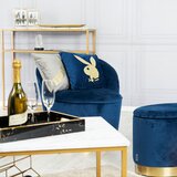 Playboy FOTELJ, modra tekstil | Shoptok.si