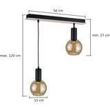  Luster na sajli JANTAR WOOD 2xE27/60W/230V | Eponuda.com