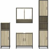  4-dijelni set kupaonskog namještaja boja hrasta sonome drveni | shoptok.hr