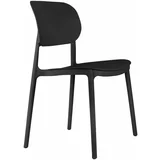 Leitmotiv Crne plastična blagovaonske stolice u setu 4 kom Cheer –