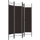 vidaXL Paravan 4-delni rjav 160x180 cm | Shoptok.si