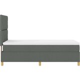 Box Spring Krevet s Madracem &amp LED Tamno siva 90x200 cm Tkanina | shoptok.hr
