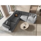 Cosmopolitan Design Svetlo siva žametna kotna sedežna garnitura Campi – | Shoptok.si