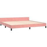  Za krevet s uzglavljem ružičasti 200x200 cm baršunasti | shoptok.hr