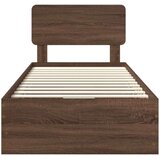 vidaXL konstrukcija postelje rjav hrast 100 x 200 cm inženirsko leseno, (5000113680) | Shoptok.si