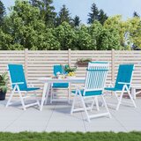  Jastuci za vrtne stolice 4 kom plavi 120 x 50 x 3 cm od tkanine | Eponuda.com