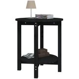  Stolić za kavu crni Ø 55x60 cm od masivne borovine | Eponuda.com