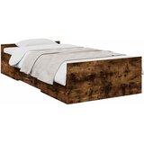  Okvir kreveta s pohranom s ladicama Dimljeni hrast 80 x 200 cm | shoptok.hr