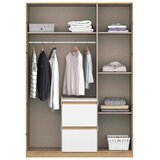 Modern Living Omara S Klasičnimi Vrati Nidda, Bela, Barva Hrasta | Shoptok.si
