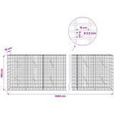  Gabion s žicom debljine 3,5 mm i mrežom 5x10 cm 1000x10x100 cm | shoptok.hr