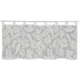 Belo-siva prosojna zavesa 120x45 cm Calista –