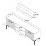 Hanah home TV jedinica, Riga - Walnut | shoptok.hr