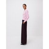 Reserved Wide leg hlače izglačane na crtu - tamnosmeđe | shoptok.hr