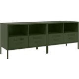 Furnova TV omarica 2 kosa olivno zelena 68x39x50,5 cm jeklo, (21923076) | Shoptok.si