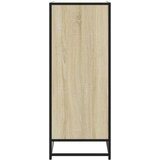 vidaXL Omarica za čevlje sonoma hrast 75x38x97,5 cm inž. les in kovina | Shoptok.si