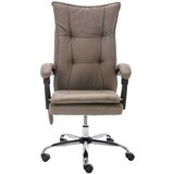 Masažna Radna stolica - Uredska stolica od tkanine smeđe-siva - Sivo-smeđa 1 Bez naslona za noge | shoptok.hr