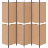  Razdjelnik prostora s 6 panela Bež 300 x 220 cm Tkanina | shoptok.hr
