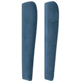  Vzglavje z ušesi temno modra 163x23x118/128 cm žamet, (20952810) | Shoptok.si