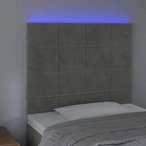  Uzglavlje svjetlosivo 100x5x118/128 cm baršunasto | shoptok.hr