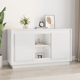 vidaXL Komoda visok sijaj bela 102x35x60 cm inženirski les Cene
