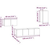  4-dijelni set TV ormarića sivog sonome konstruirano drvo | shoptok.hr