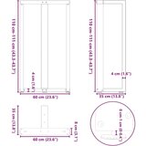 vidaXL Noge za barski stol T-oblika 2 kom crne 60x35x(110-111)cm čelik | shoptok.hr