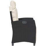  3-dijelni bistro set s jastucima crni od poliratana - Crna i krem 1 | shoptok.hr