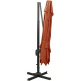 vidaXL Vrtni senčnik z dvojno streho 300x300 cm terakota | Shoptok.si