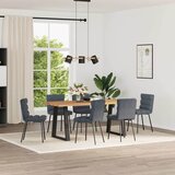 Maison Chic Jedilni stoli - Vzorci stoli 6 kosov temno siv žamet A1354, (22030962) | Shoptok.si