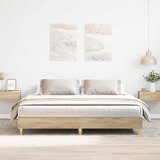 Maison Chic Posteljni okvir - Dvoposteljna postelja - Zakonska postelja brez vzmetnice hrast 160x200 cm inženirski les-J3897, (21770365) | Shoptok.si