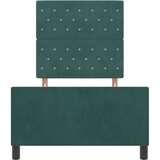 vidaXL Krevet Tamno Zelena 90x190 cm Baršun | shoptok.hr
