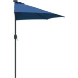 vidaXL Vrtni dežnik Azur modra 294 x 150 x 224 cm blago | Shoptok.si