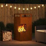  Kamin Smeđa 50 x 50 x 100 cm Čelik otporan na vremenske uvjete | shoptok.hr