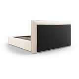 Milo Casa Kremno bela oblazinjena zakonska postelja s prostorom za shranjevanje z letvenim dnom 160x200 cm Elio – | Shoptok.si