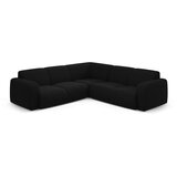 Micadoni Crna kutna garnitura od bouclé tkanine (promjenjiva) Molino – Home | shoptok.hr