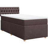 vidaXL Krevet s oprugama i madracem tamnosmeđi 90 x 200 cm od tkanine | shoptok.hr